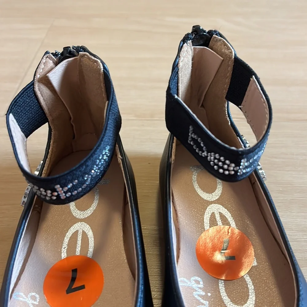 BEBE LITTLE GIRLS BALLET FLAT MARY JANE DRESS SHOE SIZE 7